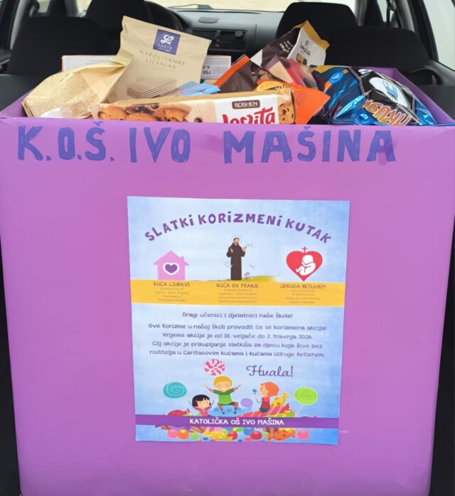 Uspješno završena korizmena akcija „Slatki korizmeni kutak“ Uspješno završena korizmena akcija „Slatki korizmeni kutak“